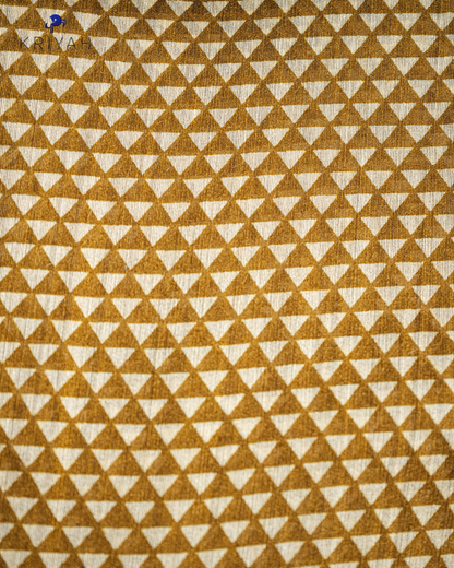 OLIVE MEDALLION ELEPHANT MOTIF CHANDERI SILK SAREE