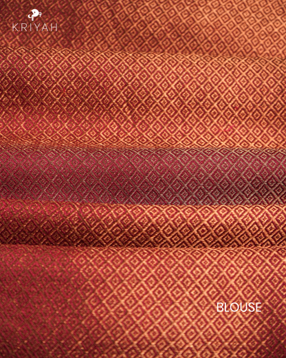 MUNGA TUSSER SAREE - MAROON