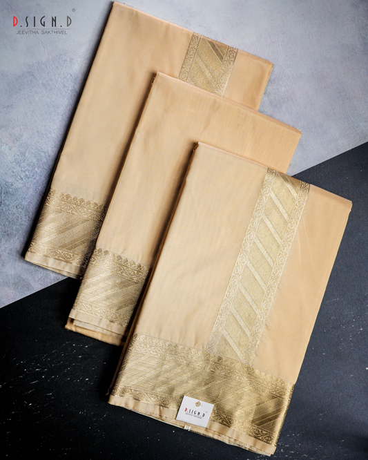 Classic- Parampara gold fine silk dhoti set