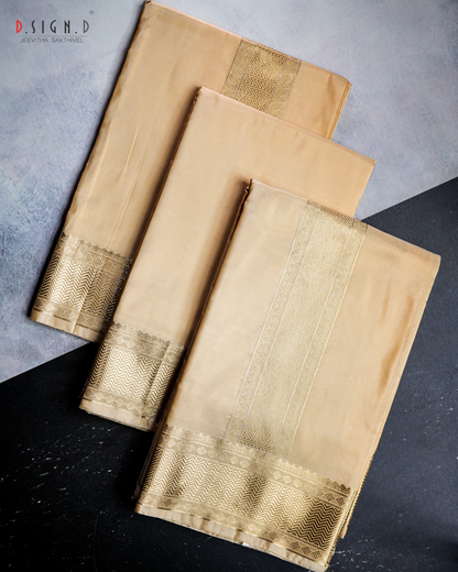 Classic- Gold fine silk dhoti set