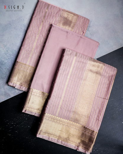 Bridal Rose Fine silk dhoti Set - Bridal