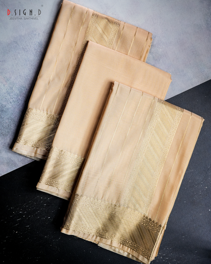 Parampara - Gold Soft silk Bridal dhoti set