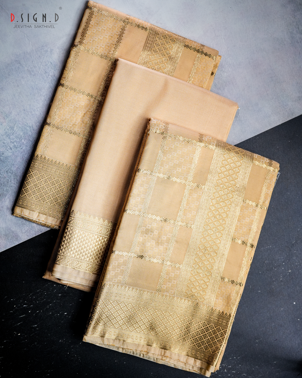 GOLD SIRU KATTAM SOFT SILK DHOTI SET