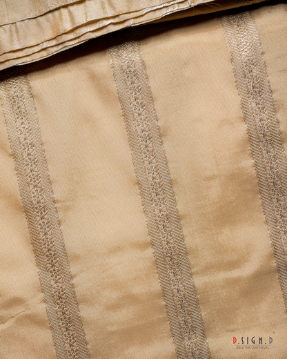 GOLD FINE SILK DHOTI SET SUTRA