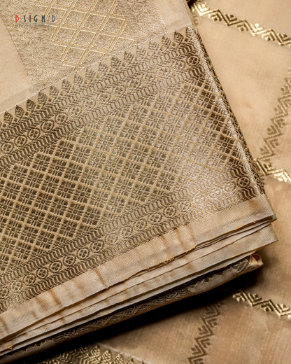 KATTAM SOFT SILK DHOTI SET  - GOLD