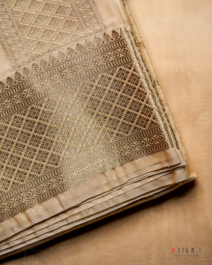KATTAM FINE SILK DHOTI SET  - GOLD