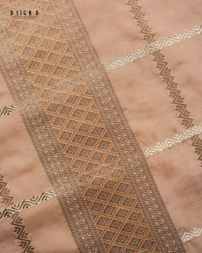 KATTAM FINE SILK DHOTI SET  - COPPER