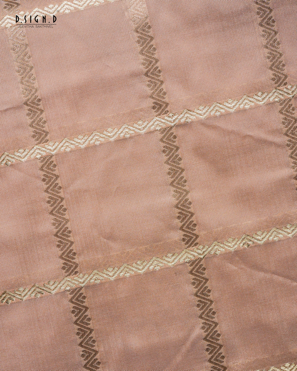 ROSE GOLD KATTAM SOFT SILK DHOTI SET WITH CHECK SHIRT