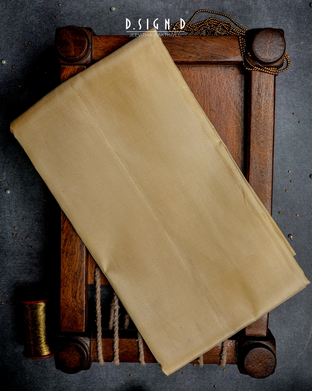 classic Handwoven sandal Pure Silk Dhoti with Angavastram