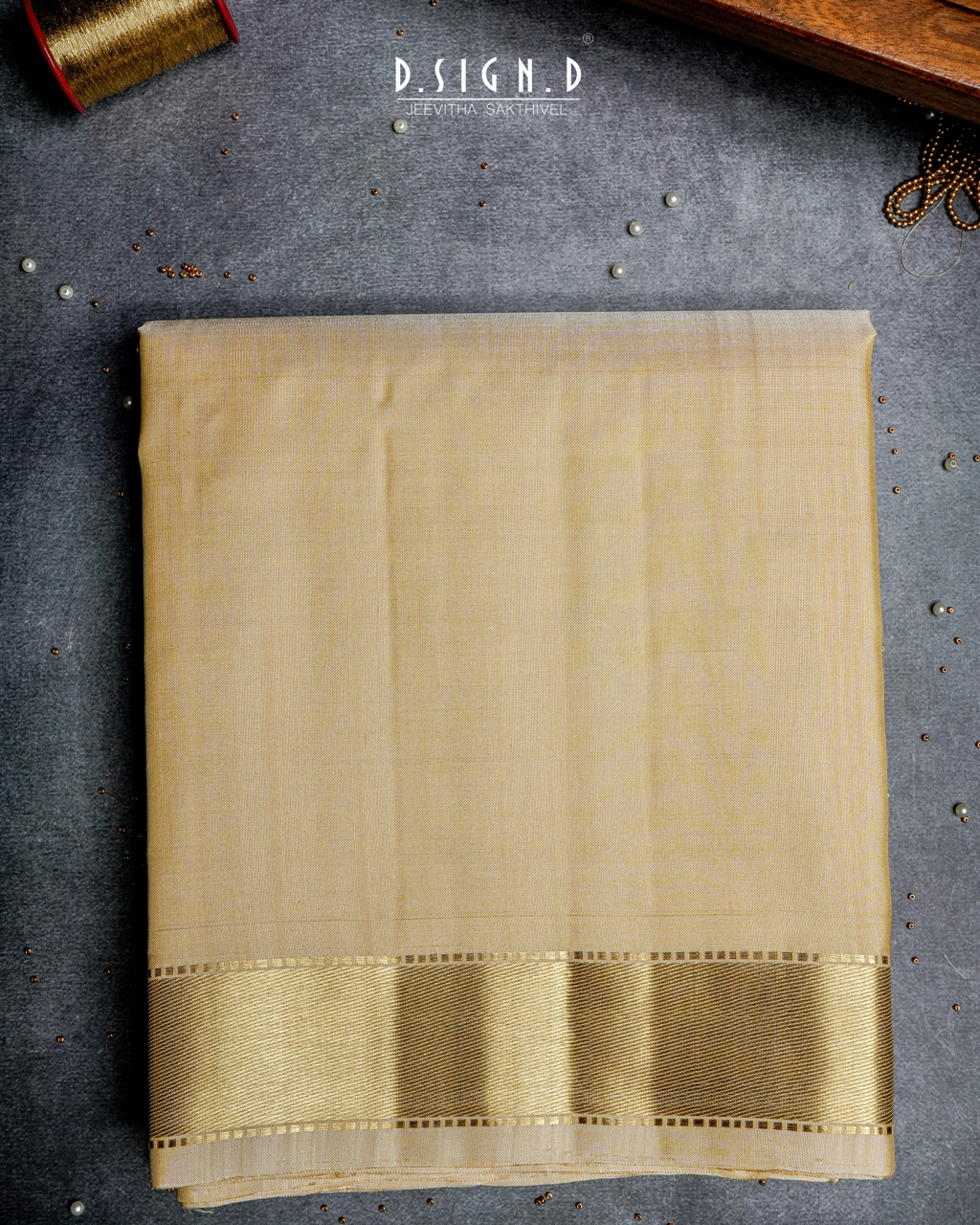 CLASSIC HANDLOOM PURE SILK DHOTI 9x5 - PLAIN BORDER