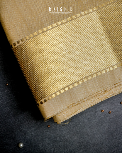 CLASSIC HANDLOOM PURE SILK DHOTI 9x5 - PLAIN BORDER