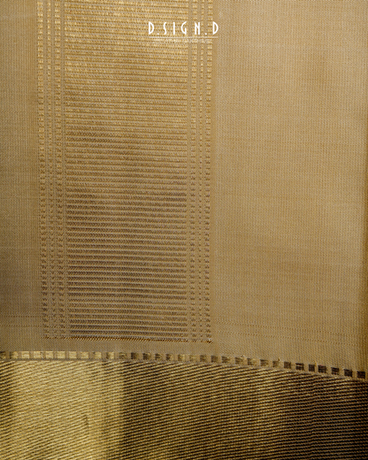 CLASSIC HANDLOOM PURE SILK DHOTI 9x5 - PLAIN BORDER