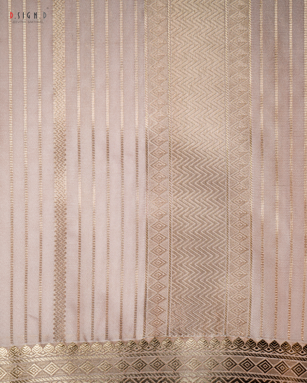 Beige Fine silk dhoti Set - Bridal