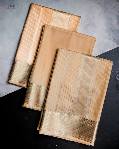 Parampara - Gold fine silk Bridal dhoti set