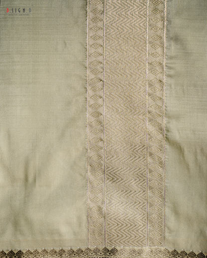 Classic- Pista fine silk dhoti set