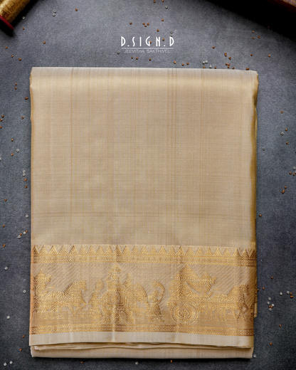 2G ZARI HANDLOOM PALLENQUIN DHOTI & VASTRAM 9x5