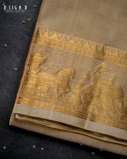 2G ZARI HANDLOOM PALLENQUIN DHOTI & VASTRAM 9x5