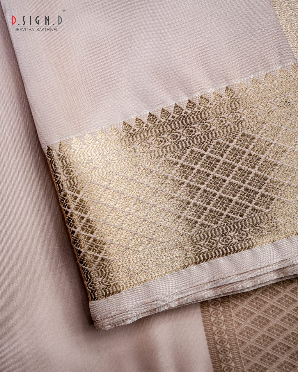 BEIGE CLASSIC FINE SILK DHOTI SET