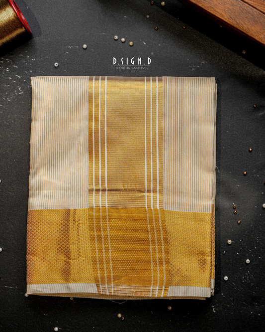 Off-white Cotton Silk Dhoti