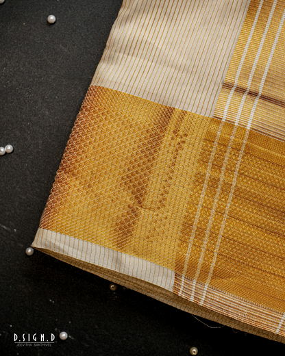 Off-white Cotton Silk Dhoti