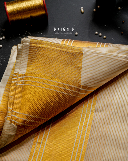 Off-white Cotton Silk Dhoti