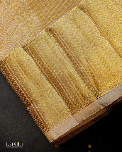 AAZHI PURE SILK DHOTI AND VASTRAM & SHIRT - CELESTIAL GOLD