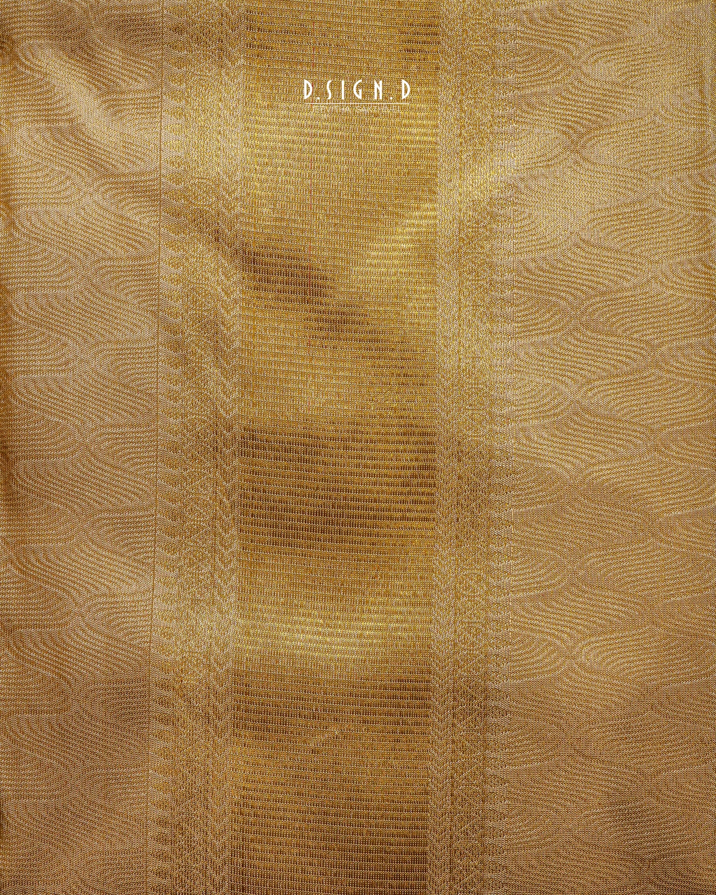 AAZHI PURE SILK DHOTI AND VASTRAM & SHIRT - CELESTIAL GOLD