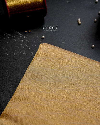 AAZHI PURE SILK DHOTI AND VASTRAM & SHIRT - CELESTIAL GOLD