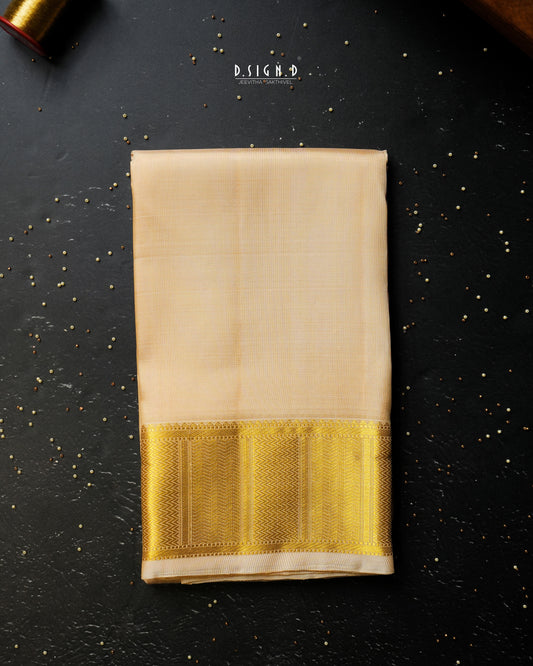 BLENDED SILK CLASSIC HANDLOOM DHOTI – GOLD
