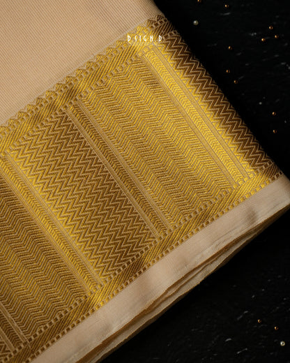 BLENDED SILK CLASSIC HANDLOOM DHOTI – GOLD