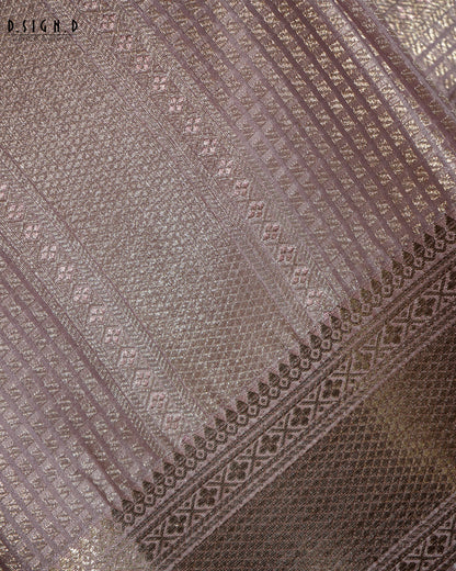 BRIDAL ROSE ZARI CHECK FINE SILK DHOTI SET