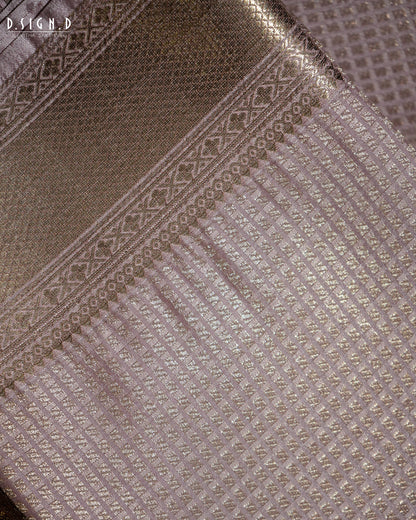 BRIDAL ROSE ZARI CHECK FINE SILK DHOTI SET