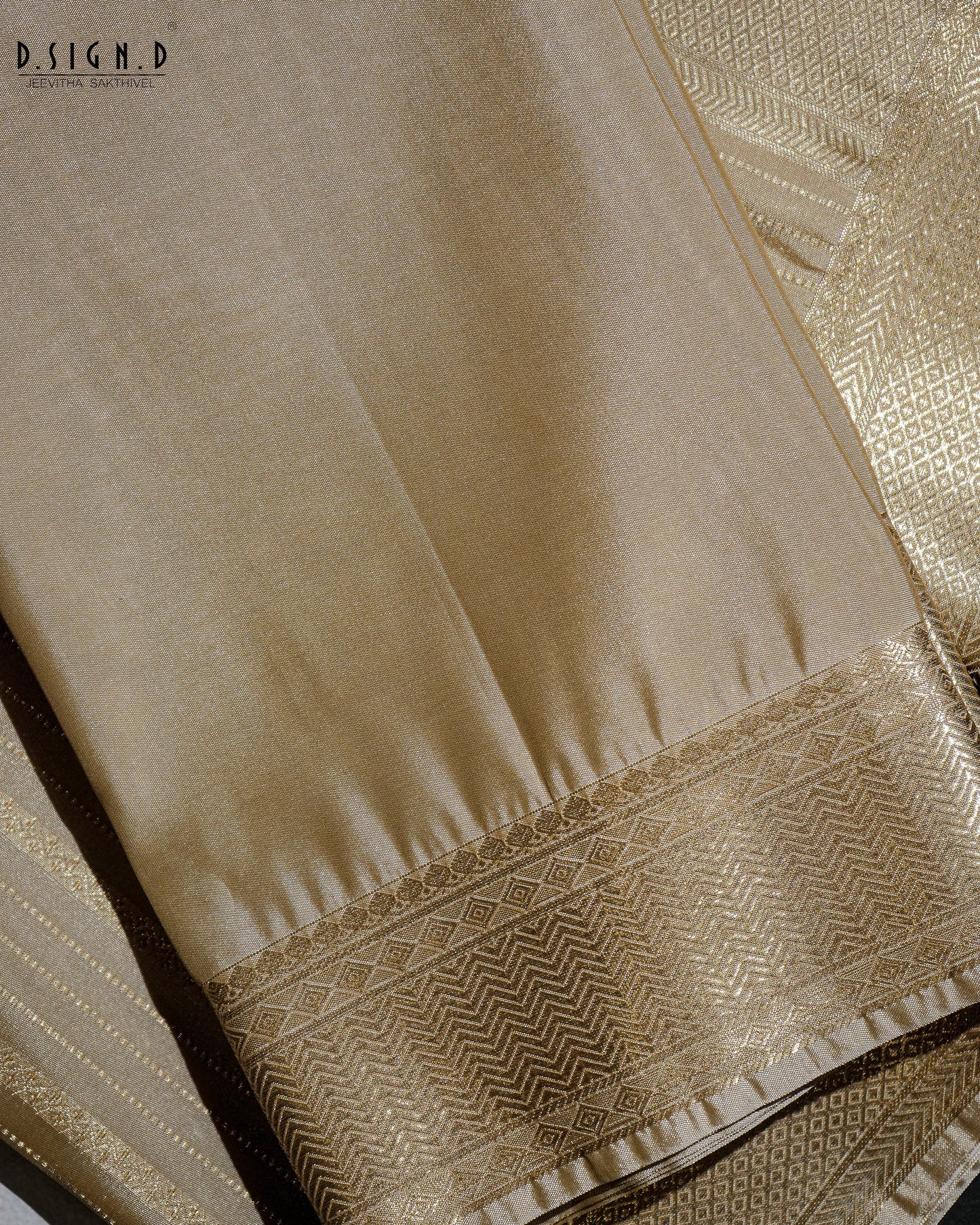 DARK GOLD FINE SILK DHOTI SET