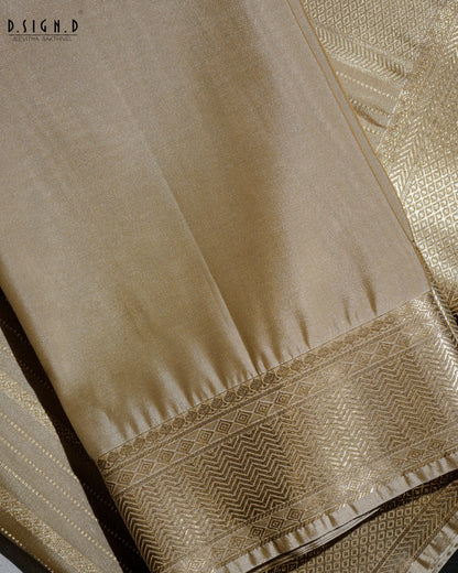 DARK GOLD FINE SILK DHOTI SET