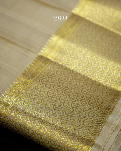 2G ZARI HANDLOOM - INTRICATE ZARI BORDER PURE SILK DHOTI - 9x5