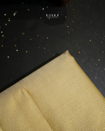 2G ZARI HANDLOOM - TRADITIONAL VAIRA OOSI BORDER PURE SILK DHOTI - 9x5