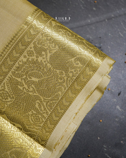 2G ZARI HANDLOOM - VANASINGARAM BORDER PURE SILK DHOTI - 9x5