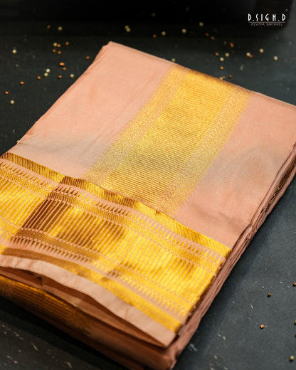 PREMIUM PURE SILK DHOTI & SHIRT - COPPER