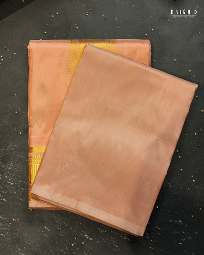PREMIUM PURE SILK DHOTI & SHIRT - COPPER