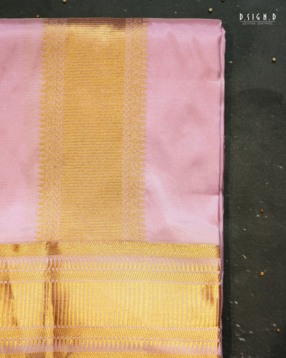 PREMIUM PURE SILK DHOTI & SHIRT -LILAC