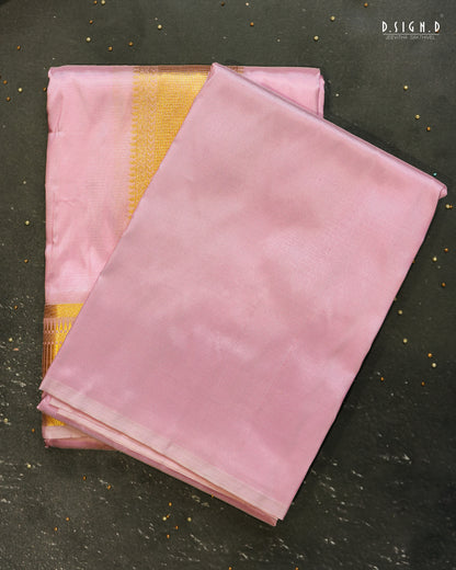 PREMIUM PURE SILK DHOTI & SHIRT -LILAC