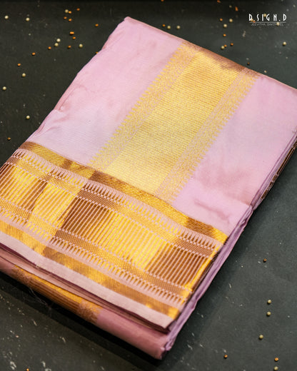 PREMIUM PURE SILK DHOTI & SHIRT -LILAC