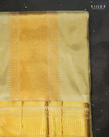 PREMIUM PURE SILK DHOTI & SHIRT - PISTA GREEN