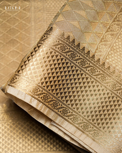 AISHWARYAM FINE SILK DHOTI SET - GOLD