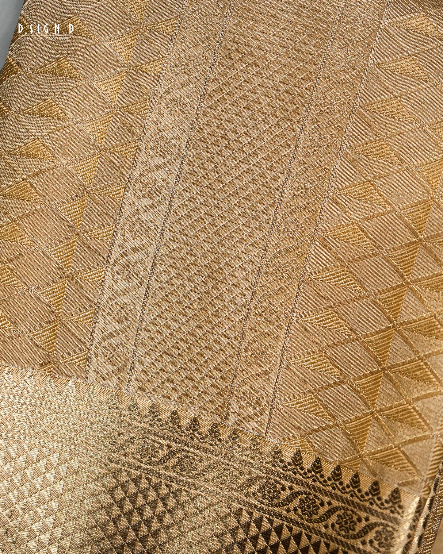 AISHWARYAM FINE SILK DHOTI SET - GOLD