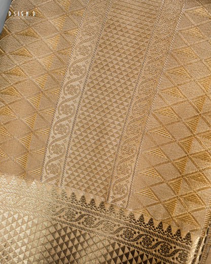 AISHWARYAM FINE SILK DHOTI SET - GOLD