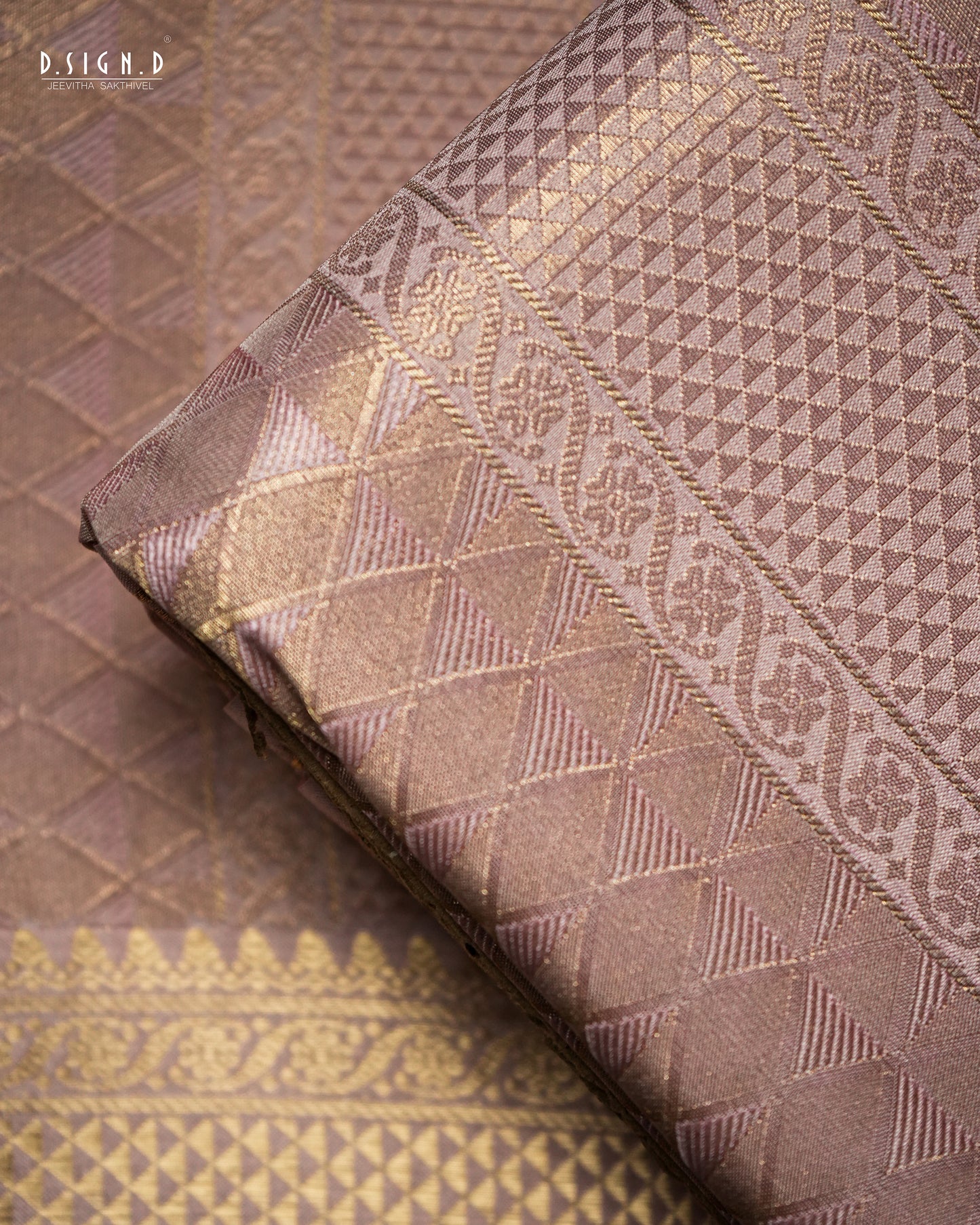 AISHWARYAM FINE SILK DHOTI SET - BRIDAL ROSE