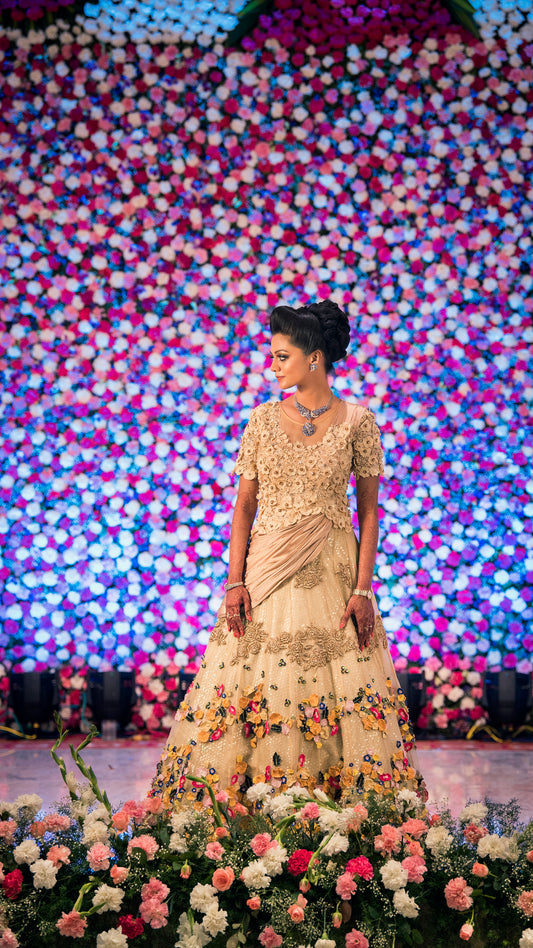 3D gold Gown