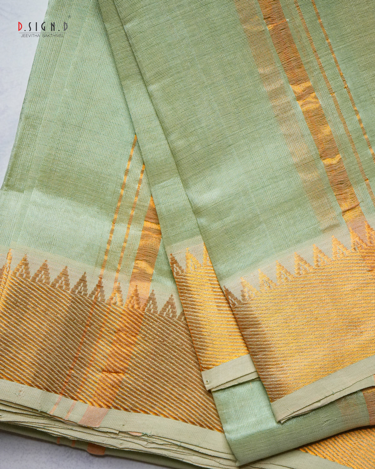 MANGALAGIRI PISTA GREEN PURE SILK DHOTI SET