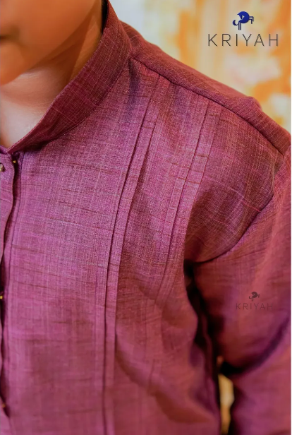 Wine Kurta Set